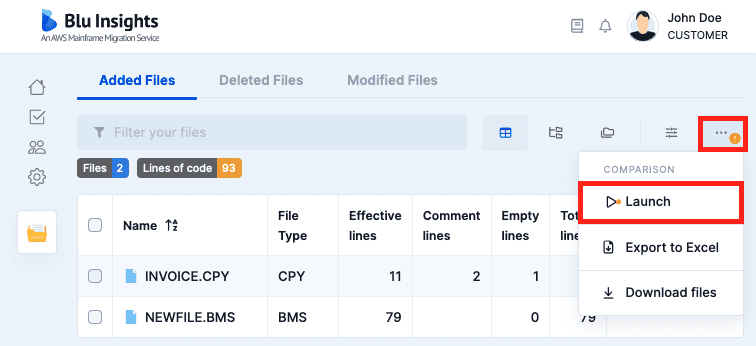 Versions Manager project outdated icon