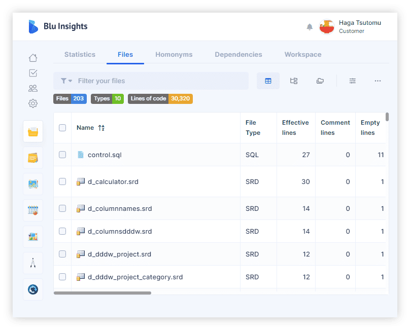 Files - Table View