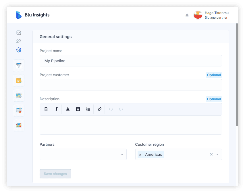 Pipeline settings